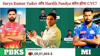 PBKS vs MI Dream Team | Punjab Kings vs Mumbai Indians Pitch Report & Playing11 |