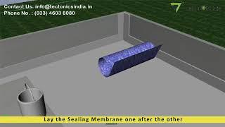 Method of Terrace or Roof Waterproofing in Animation || Tectonics India