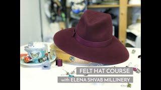 Felt Hat Course by Elena Shvab Millinery, London #millinery #felthat #hatcourses