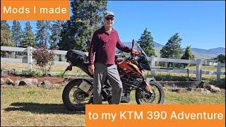 Mods I made to my KTM 390 Adventure motorcycle