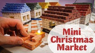 BRICKLAYING / Christmas Market With LIGHTS  from Mini Bricks  / DIY Mini Christmas Market.!..