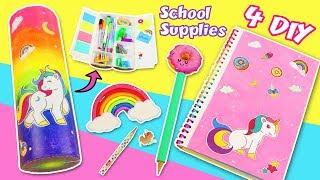 4 DIY  UNICORN【 School Supplies 】 - Back to SCHOOL | aPasos Crafts DIY