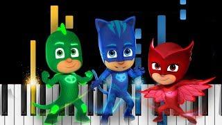 PJ Masks Theme Song - EASY Piano Tutorial