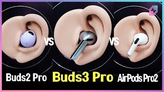 Buds3 Pro compare to the AirPods Pro2 and Buds2 Pro, [Eng Sub]