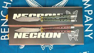 Benchmade Necron 99-241 and 99-242 Balisong GOLD CLASS Knives Review