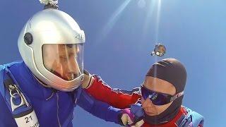 Skydiver Loses Helmet & GoPro In Freefall