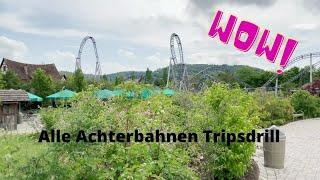 Tripsdrill alle Achterbahnen 4K