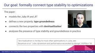 Type Stability in Julia: Avoiding Performance Pathologies in JIT Compilation