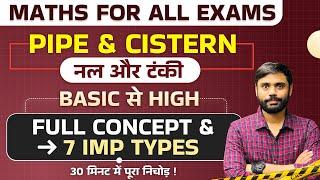 Pipe and Cistern (नल और टंकी) by Aditya Ranjan Sir Maths | 7 IMP Types + Concepts & Short Tricks 