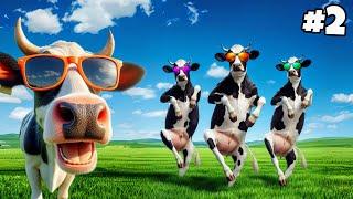 FUNNY COW DANCE FOR 10 MINUTES STRAIGHT #2 | Cow Song & Cow Videos 2024 | funny dancing cow | gay