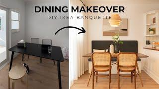 Small Dining Area Makeover + IKEA Bench Hack