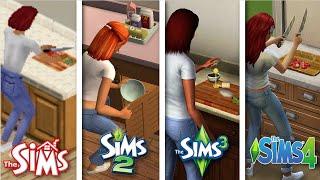 Sims 1 vs Sims 2 vs Sims 3 vs Sims 4 - Cooking
