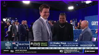 #Patriots select QB Drake Maye with the 3rd overall pick in the 2024 NFL Draft.