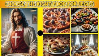 ⭐ Choose the right food for Jesus Choose the answer that fits best! Jesus and the Future #jesus