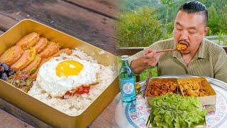 자연낭만 먹방] 추억의 양은도시락 싸들고 소풍 ft.고추장 돼지주물럭,소주 한방울ㅣKorean Lunch Box with Pink SausageㅣMUKBANGㅣEATING SHOW