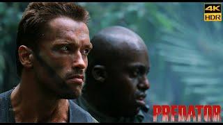 Predator 1987 Contact Scene - Shooting Jungle Movie Clip - Upscale 4K UHD HDR John McTiernan