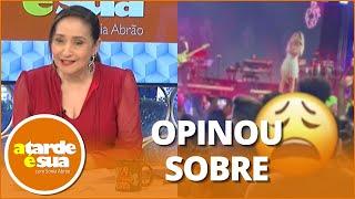"Tá erradíssima! Não vale a pena", comenta Sonia Abrão sobre atitude de Wanessa em show