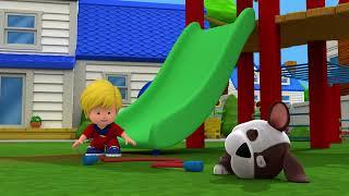 DOG FALLS DOWN THE SLIDE! | Little People | Wildbrain Little Ones