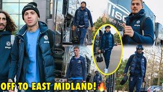 OFF TO MIDLAND!Enzo Fernandez & Nkunku On BoardChelsea Players Trip To LeicesterCity || Fofana…