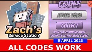 *ALL CODES WORK* Zach's Service Station ROBLOX | 5 APRIL 2023