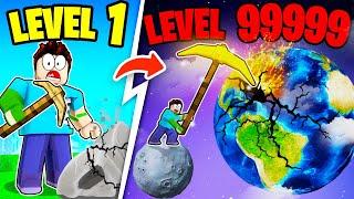 Upgrading WORLD'S BEST PICKAXE in ROBLOX MINING SIMULATOR 2!