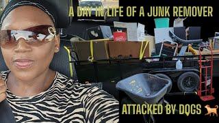 WE WERE ATTACKED BY DOGS AT WORK///DAY IN LIFE OF A JUNK REMOVER