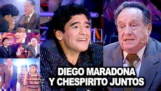 Maradona y Chespirito juntos: El día que Diego no pudo contener la emoción al conocer a su ídolo