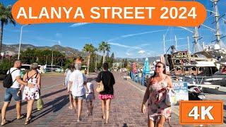 Alanya Street Tour 2024 ! Alanya Mahmutlar Beach ! Alanya Antalya 2024 ! 4K 60 FPS