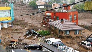 Japan SHOCKED! Tsunami from the Mountains: Massive mudslide in Atami City, Shizuoka. Japan landslide