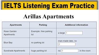 Arillas Apartments listening practice test 2024 with answers | IELTS Real Exam Listening 2024 | HD