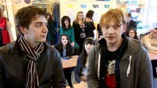 Harry Potter's Rupert Grint and Oliver Phelps surprise pupils