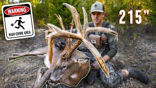 OUR BIGGEST BUCK!! (Hunting a DANGEROUS AREA) The Story of Kimbo