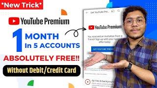 Get 1 Month Youtube Premium Absolutely Free In 5 Accounts | Youtube Premium Free Trial