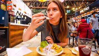 Comiendo en 3 MERCADOS de COMIDA en Miraflores, LIMA!  | Tour de COMIDA PERUANA y Fusión!