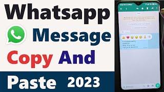 whatsapp message copy and paste kaise kare || how to copy and paste message in whatsapp