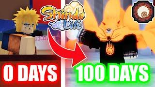 I Spent 100 Days as Naruto Uzumaki in Shindo Life - Roblox