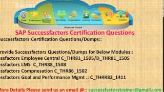 SAP Successfactors Certification Questions