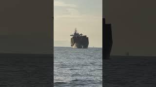 Grounded Cargo ship Vento listing more and more to the side