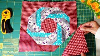 New patchwork trick with fabric strips | Easy sewing