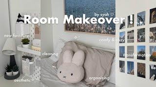 Aesthetic Room Makeover 2024 ! Ikea Shopping, Pinterest Inspired, Cleaning & Organizing ️