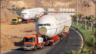 Saudia Moves 3 Boeing 777 Aircraft by Road | Saudi Airline planes on Roads | #viralvideo #saudia