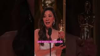 Michelle Yeoh wins 2023 Oscar for Best Actress In a Leading Role #shorts