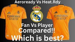 24/25 Real Madrid Away Shirt Fan V Player Aeroready V Heat Ready Orange