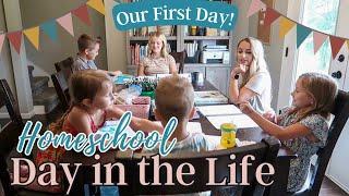 FIRST DAY OF HOMESCHOOL DAY IN THE LIFE! // Large Family Homeschooling Vlog // 2023