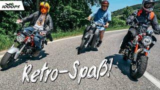 Abgeschnallt seit den 50ern! Monkey - Dax - Super Cub - Hondas A1 Retropalette im Test