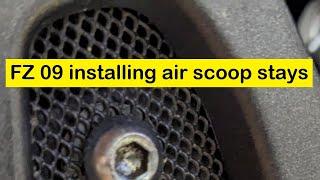 reinstallation of air scoop stays-headlight ignition fuse location Yamaha FZ-09/MT-09 2014 2015 2016