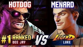 SF6 ▰ HOTDOG29 (#1 Ranked Dee Jay) vs MENARD (Luke) ▰ High Level Gameplay