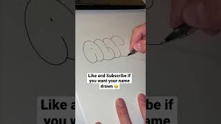 HOW TO DRAW BUBBLE LETTERS  #shorts #art