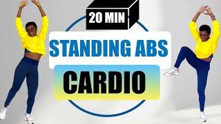 20 MIN STANDING ABS CARDIO for Flat Belly, Small Waist & Ab LinesNO REPEATNO TALKING