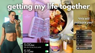 GETTING MY LIFE TOGETHER️ productive day in my life, 5am routine, gym, decluttering, healthy habits